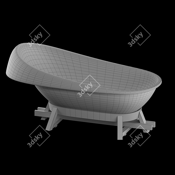 CONCINNITY By Vallvé Freestanding Bathtub 3D model image 3