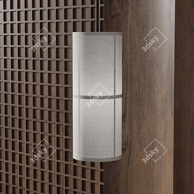 Decorative Headboard with High Polys 3D model image 4