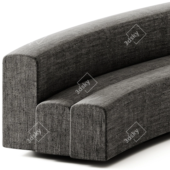 Modifiable La Cividina OSAKA Sectional Sofa 3D model image 2