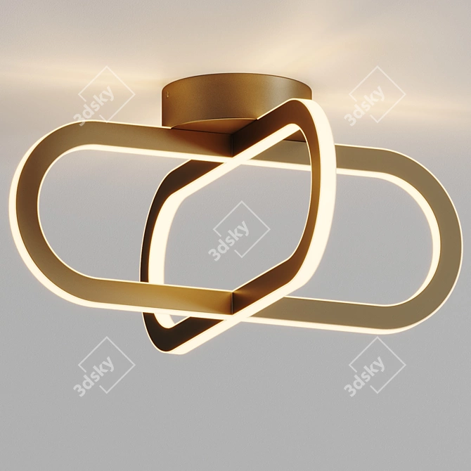 Arlo LED Flushmount: Modern Elegance 3D model image 2