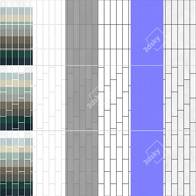 El Barco Acuarela Ceramic Tiles 3D model image 5