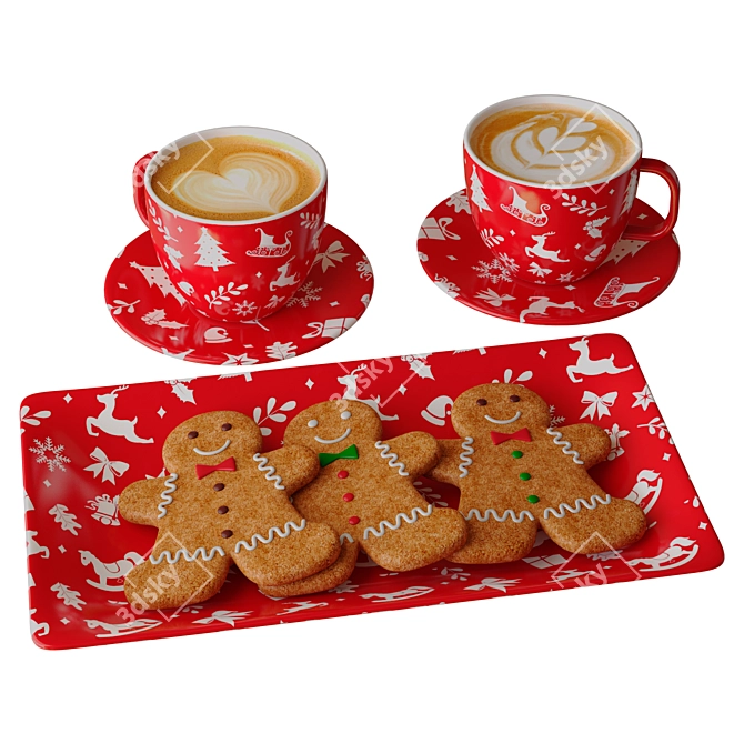 Coffee & Ginger Cookies 3D Model 3D model image 3