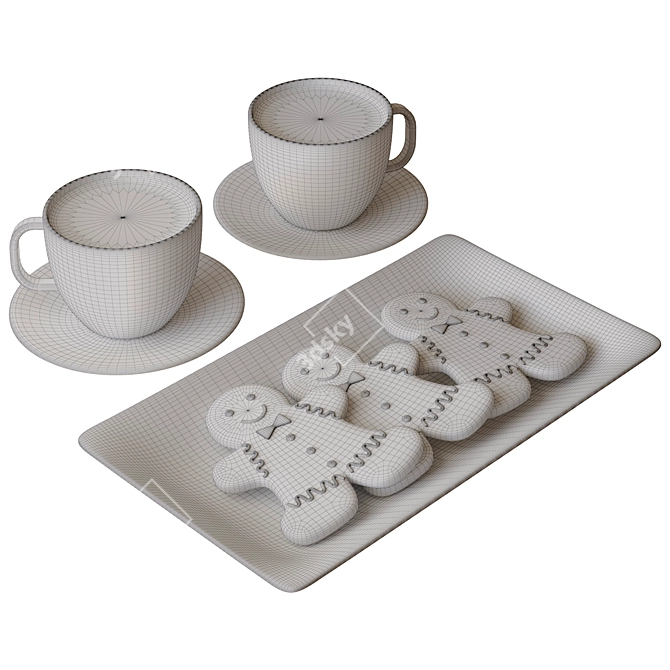 Coffee & Ginger Cookies 3D Model 3D model image 4