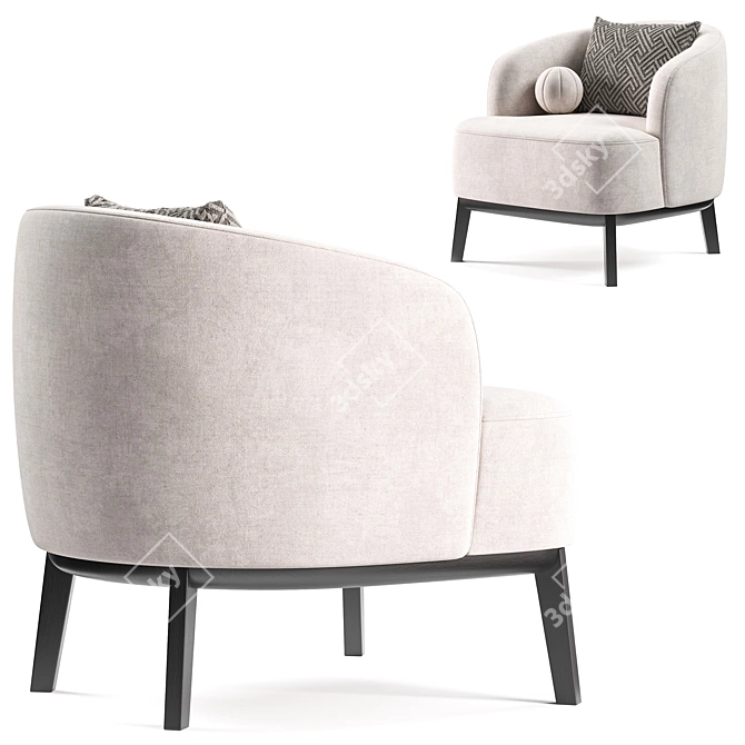 Stylish Megan Armchair by Domkapa 3D model image 2