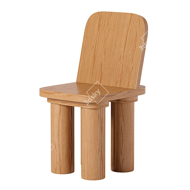 Elegant Minimalist OKKO Chair 3D model image 2