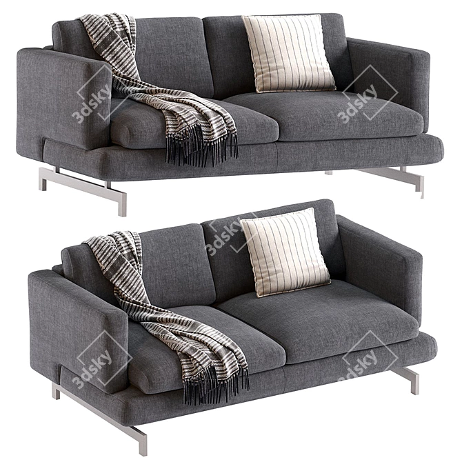 Natuzzi Jeremy Sofa 3D Model 3D model image 1