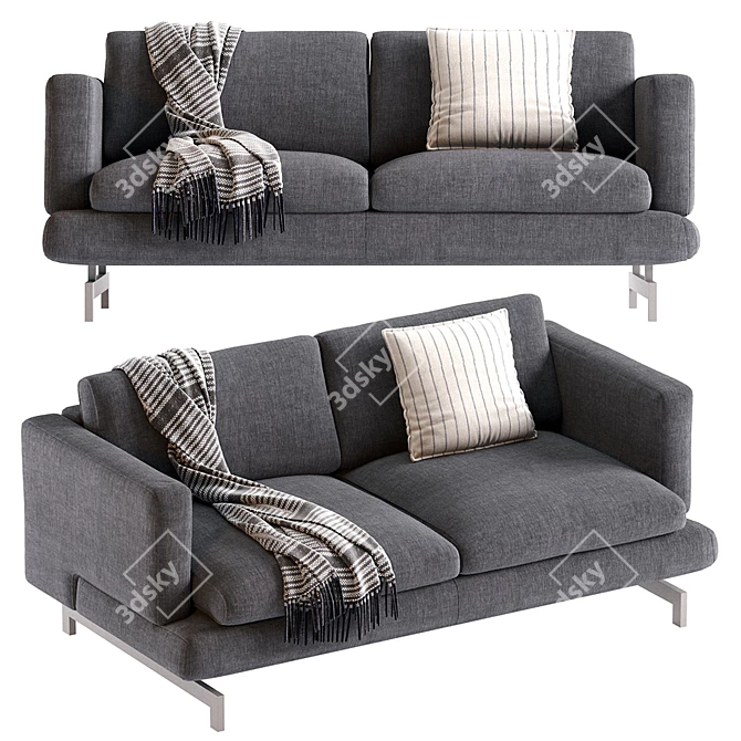 Natuzzi Jeremy Sofa 3D Model 3D model image 4