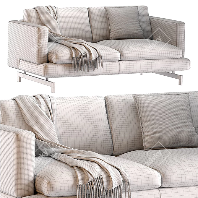 Natuzzi Jeremy Sofa 3D Model 3D model image 6