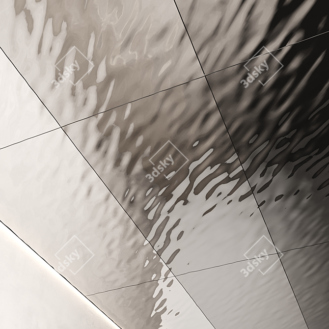 Wave Pattern Steel Sheets 3D model image 2