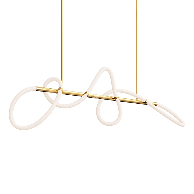 Elegant Collection Line Chandelier 3D model image 4