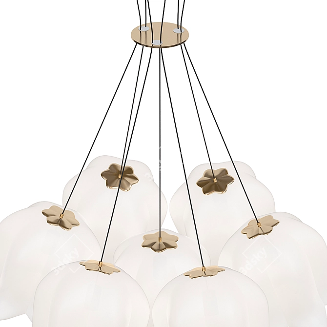 Elegant LILLIS Pendant Chandelier 3D model image 3