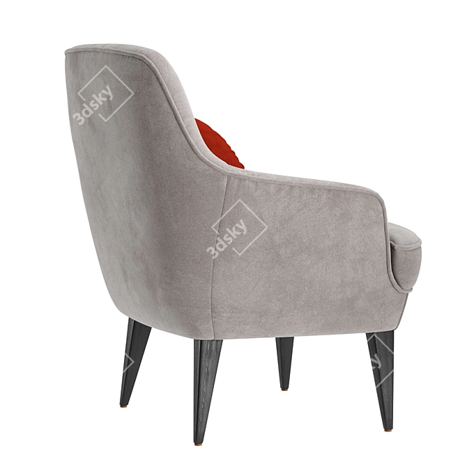 Translated: The product description does not indicate that it is in Russian. A unique title for the Caravel Armchair in velvet and leather could be " 3D model image 3