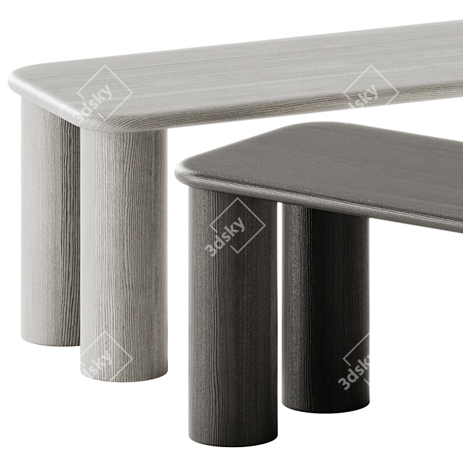 Found PAUSE Bench Set - Medium & Big 3D model image 3