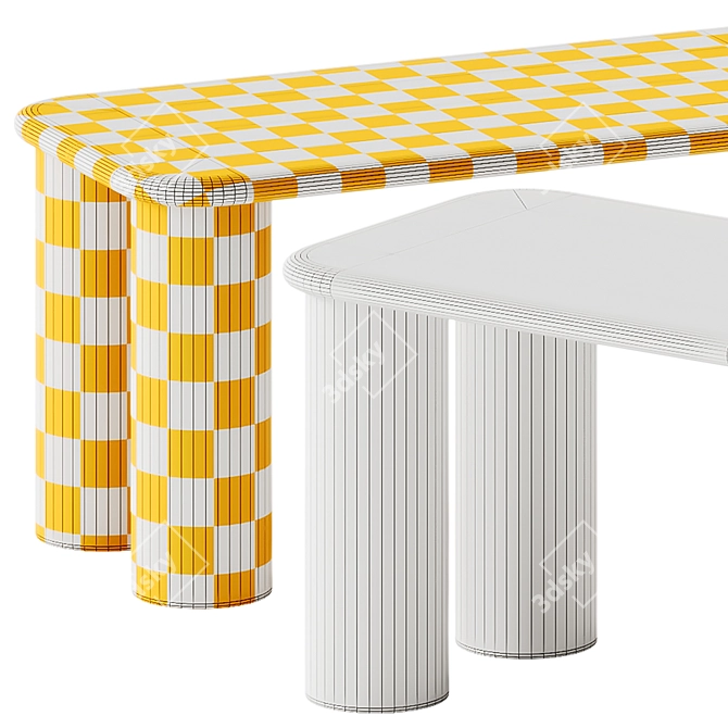 Found PAUSE Bench Set - Medium & Big 3D model image 7