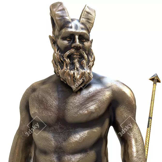 Handcrafted Santur Statue Model 3D model image 4