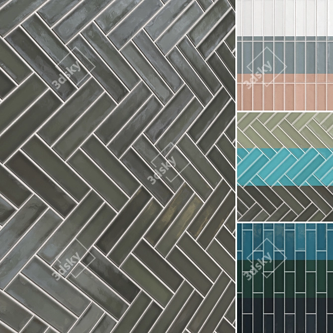  Seamless Ceramic Tiles Collection 3D model image 6