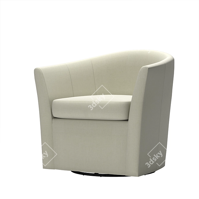 Hyde Swivel Armchair: Upholstered Elegance 3D model image 1