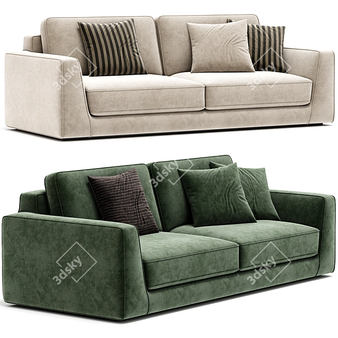 Modern Modular Celine Alberta Sofa 3D model image 2