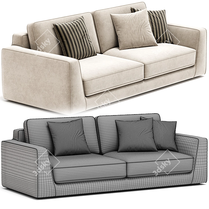 Modern Modular Celine Alberta Sofa 3D model image 4