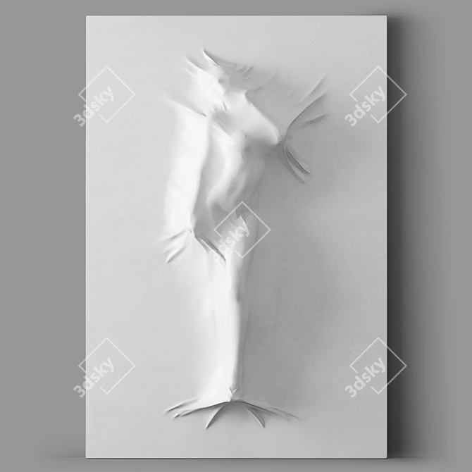 3D Bas Relief Woman Sculpture 3D model image 1