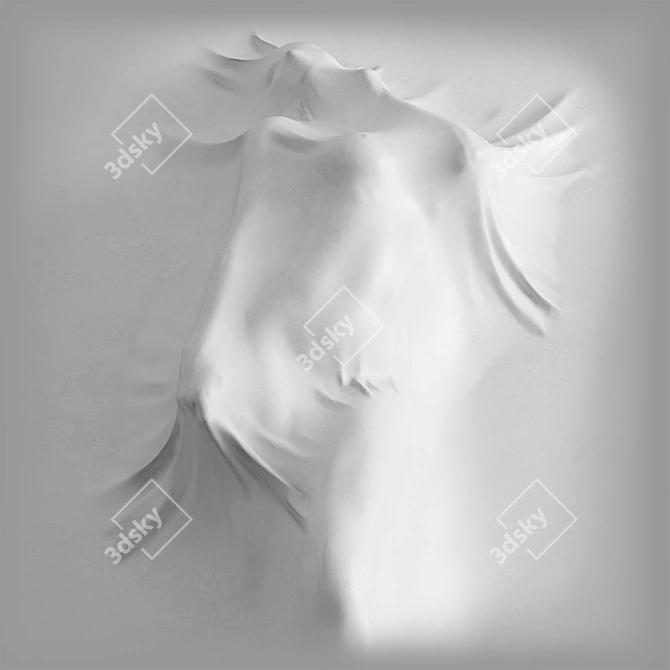 3D Bas Relief Woman Sculpture 3D model image 2