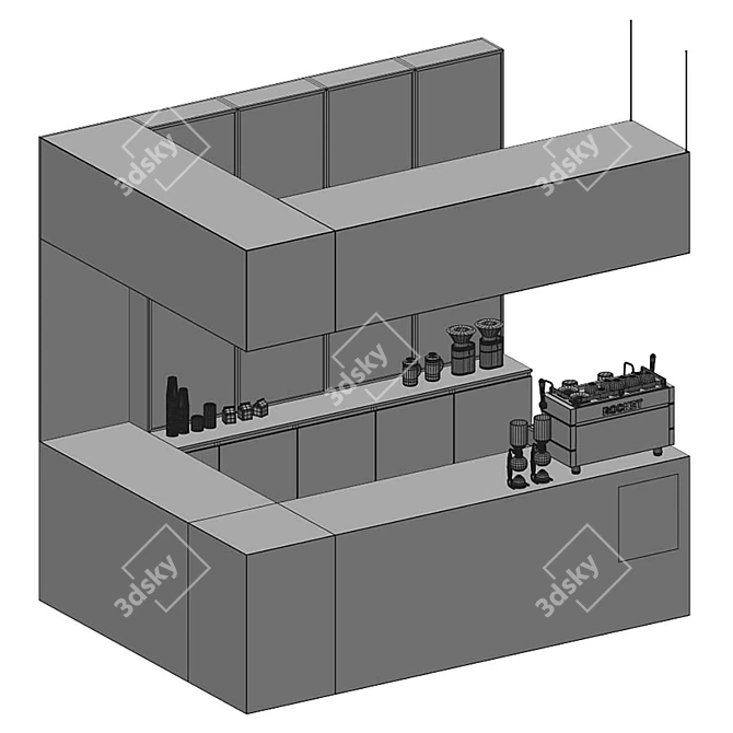 Coffee Shop 2: Polygonal Model 3D model image 7