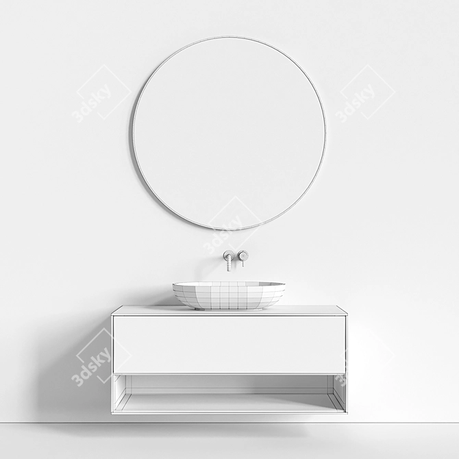 Designer Hanging Vanity Line 2 3D model image 2