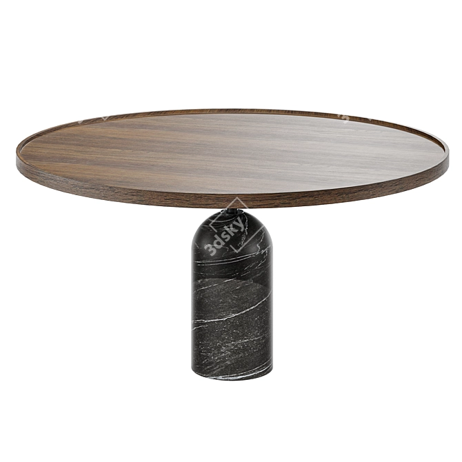 Modern Round Table Ekero XL 3D model image 1