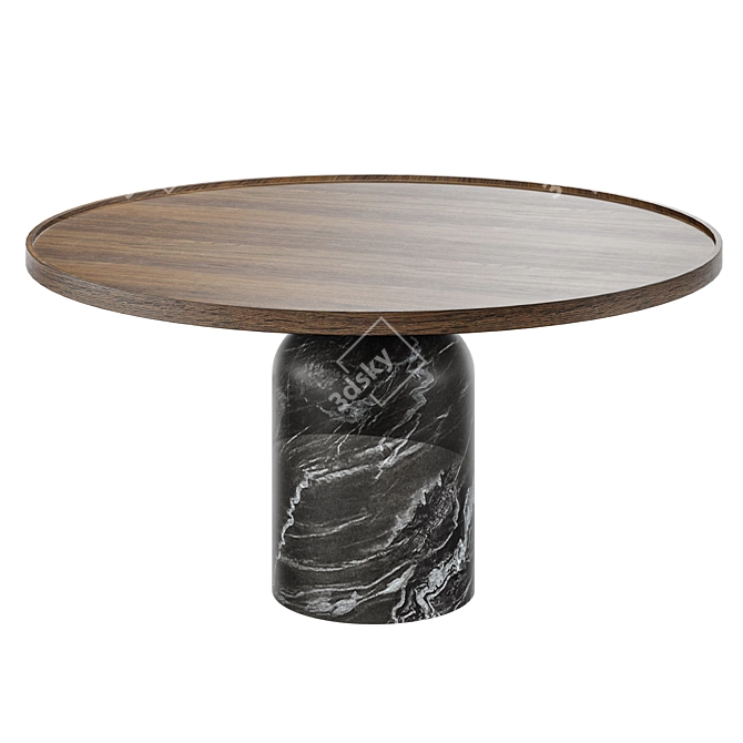 Modern Round Table Ekero XL 3D model image 2