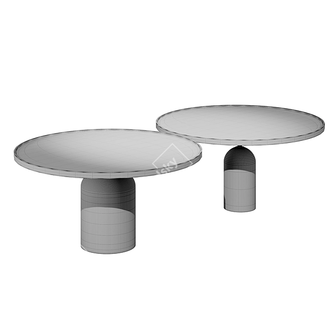 Modern Round Table Ekero XL 3D model image 3