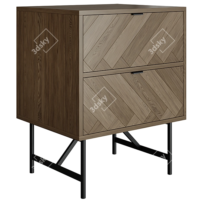 Hopkint Bedside Table Brayden Studio 3D model image 1
