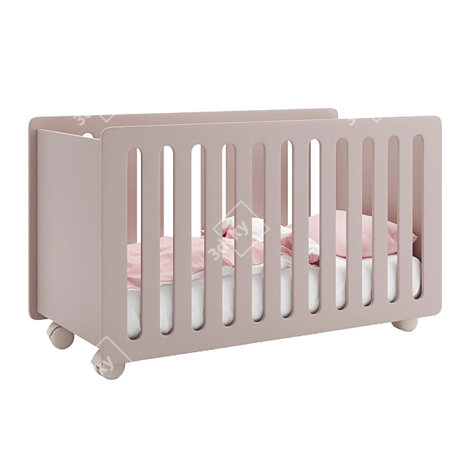 Top Baby Crib, Compact Design 3D model image 1