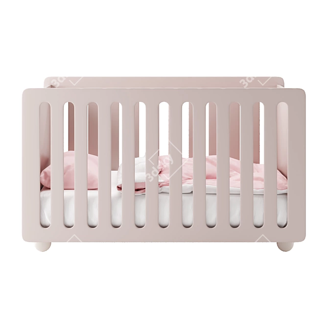 Top Baby Crib, Compact Design 3D model image 6