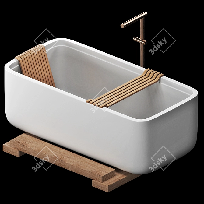 Designer Mineral Bath By Vallvé 3D model image 1
