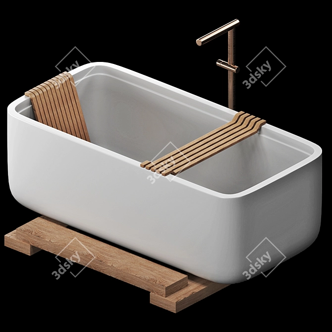 Designer Mineral Bath By Vallvé 3D model image 3