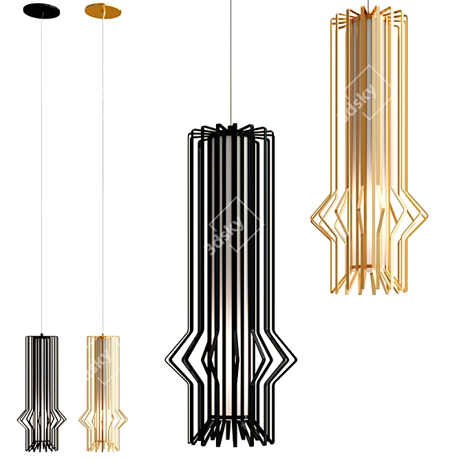 Elegant Mini Syrma Pendant Light 3D model image 1