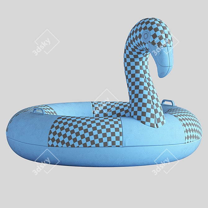 Inflatable Pink Flamingo Pool Float 3D model image 7