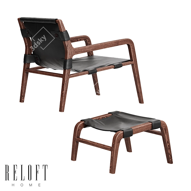 HUGO LOUNGE Chair by RELOFT 3D model image 2