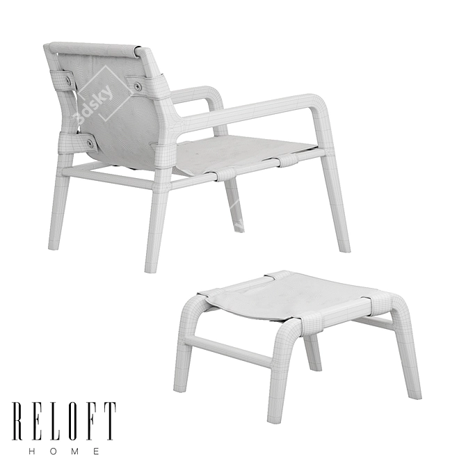 HUGO LOUNGE Chair by RELOFT 3D model image 4