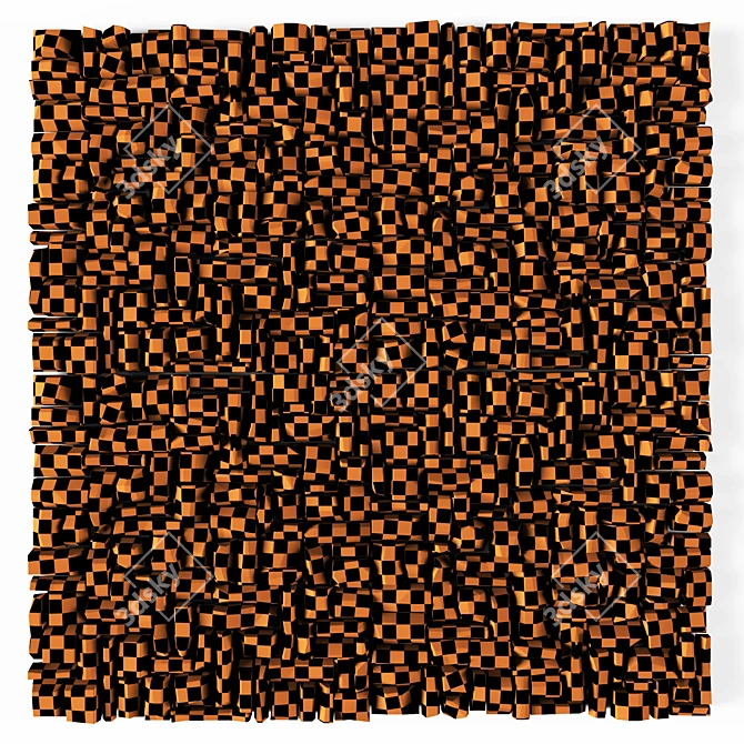 UVW Wood Panel Texture Kit 3D model image 7