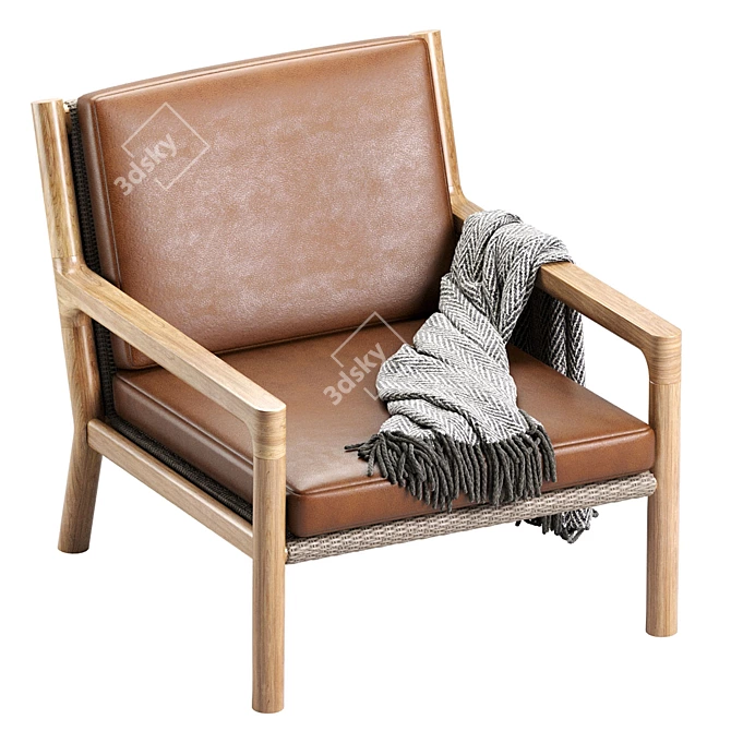 Modern Franck Lounge Chair 2013 3D model image 2