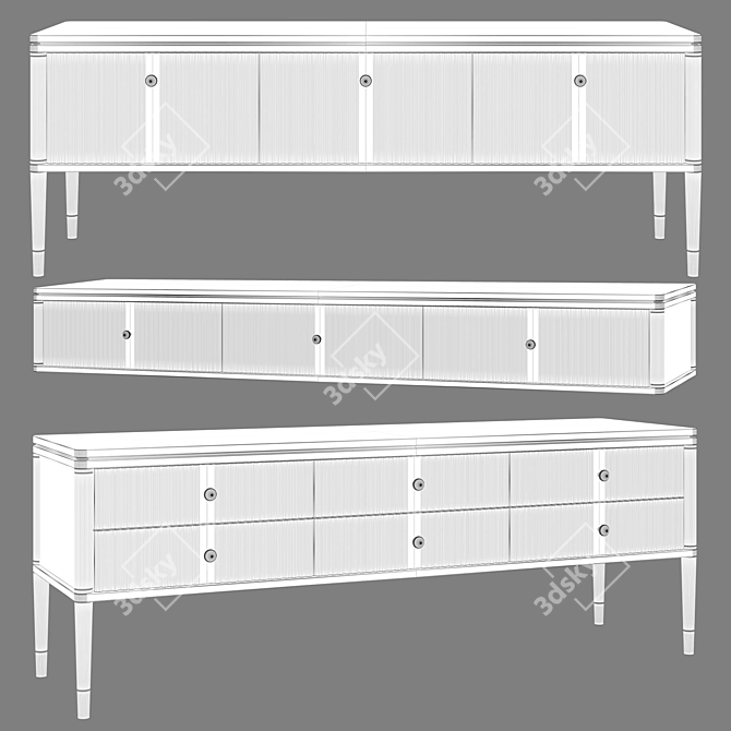  Art Deco Style TV Stands 3D model image 5