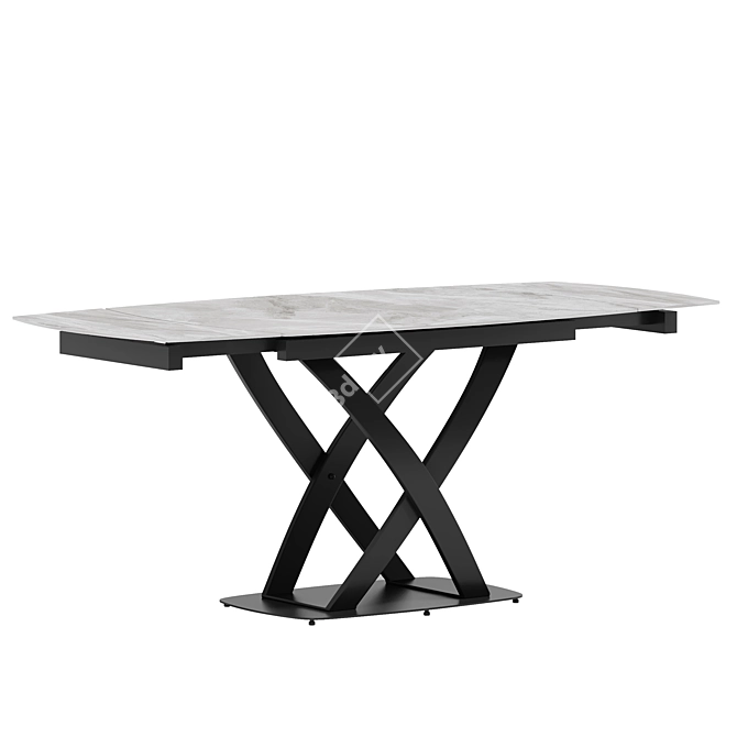Lorenzo Folding Table with Ceramic Tabletop 3D model image 1