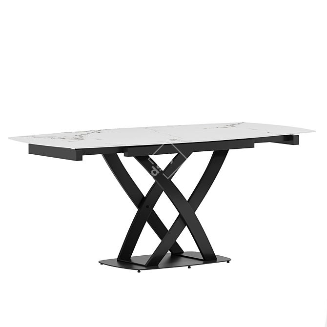 Lorenzo Folding Table with Ceramic Tabletop 3D model image 2