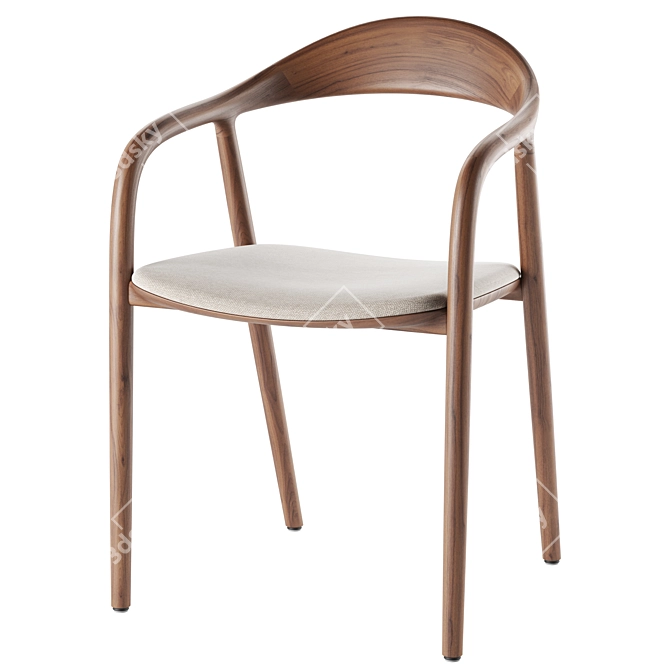 Modern Artisan Neva Chair 3D model image 6
