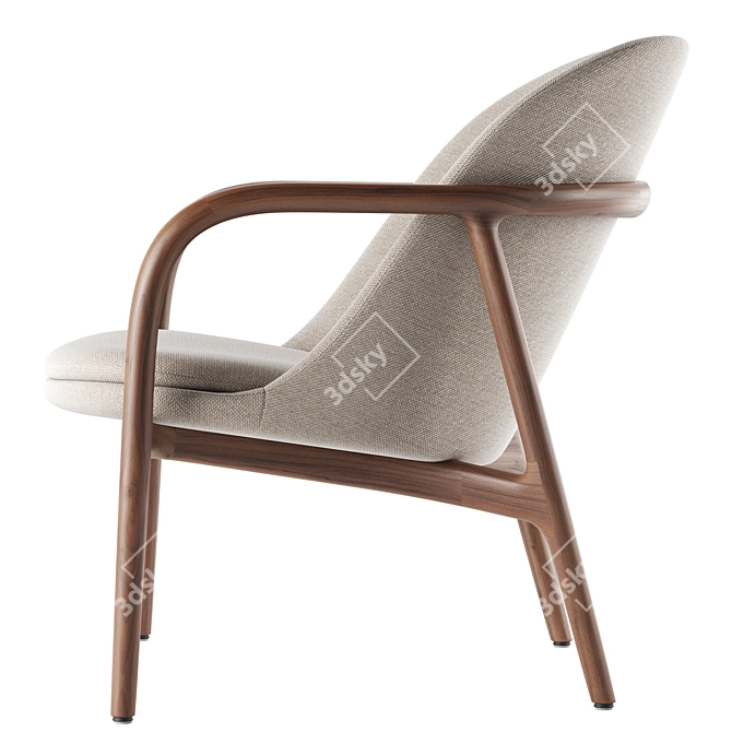 Sleek Neva Lounge Chair 3D model image 3