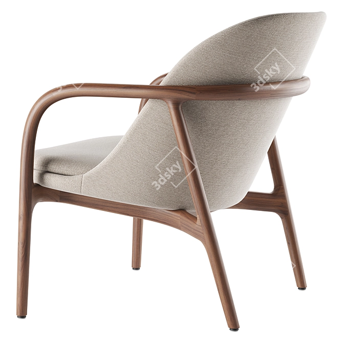 Sleek Neva Lounge Chair 3D model image 4