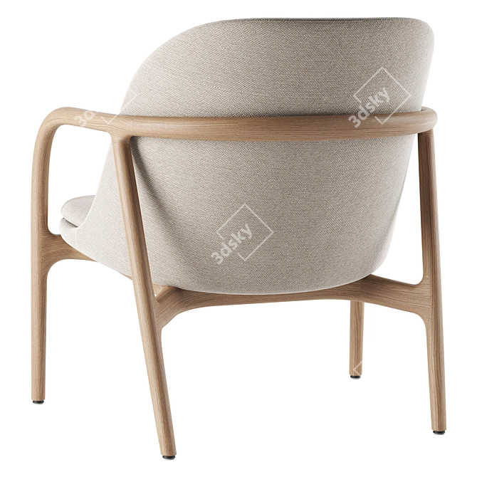 Sleek Neva Lounge Chair 3D model image 5