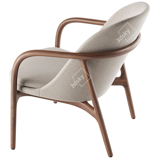 Sleek Neva Lounge Chair 3D model image 6