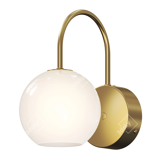 Modern Metal Wall Light Fixture 3D model image 2